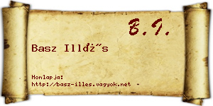 Basz Illés névjegykártya